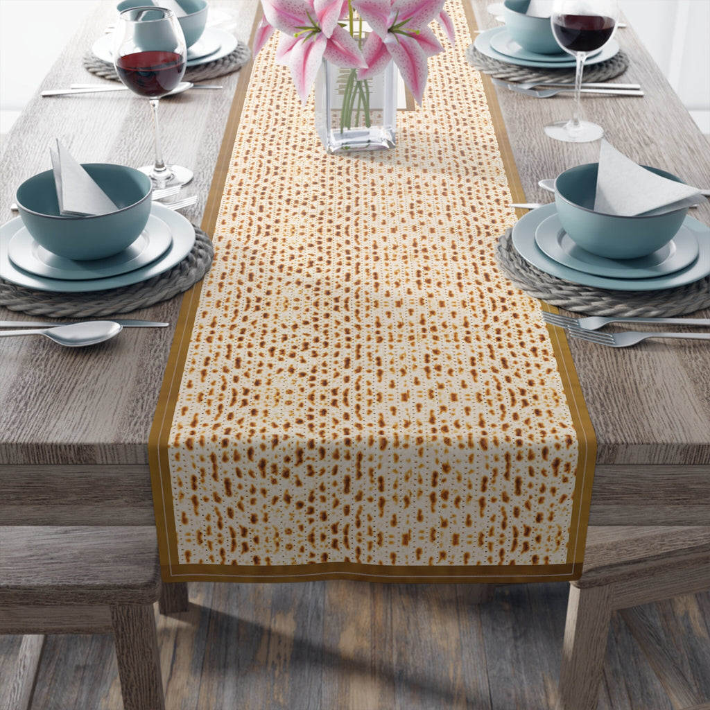 Personalized Matza Table Runner Passover Jewish Art Israel Gift Seder Decoration Customized Decor Matzo Matzah Israeli Artist Pesach gifts