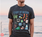 Start Up Nation Israel Shirt Made in Israel T-shirt Am Yisrael Chai jewish gift Israeli Artist Rosh Hashanah Jewish Holiday Gifts Jewish Art