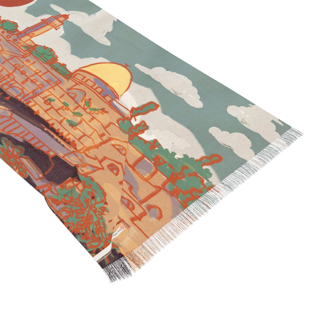 Jerusalem Scarf Kotel Western Wall Israel Head Headwrap Scarves fabric Hair Cover Covering Jewish Israeli Art Am Yisrael Chai Jewish Gifts