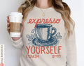 Coffee Espresso Hoodie Sweatshirt T-Shirt L'Chaim Zionist Shirt Israeli Artist Jewish Gift Apparel coffee lover Sweater Am Yisrael Chai