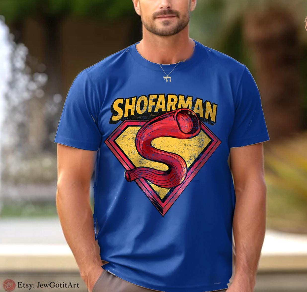 Shofar Shirt Shirt Shofarman Rosh Hashanah Tee Jewish Pride Hebrew Israel Gift Am Yisrael Chai T-Shirt Funny Shirt Gift Jewish New Year