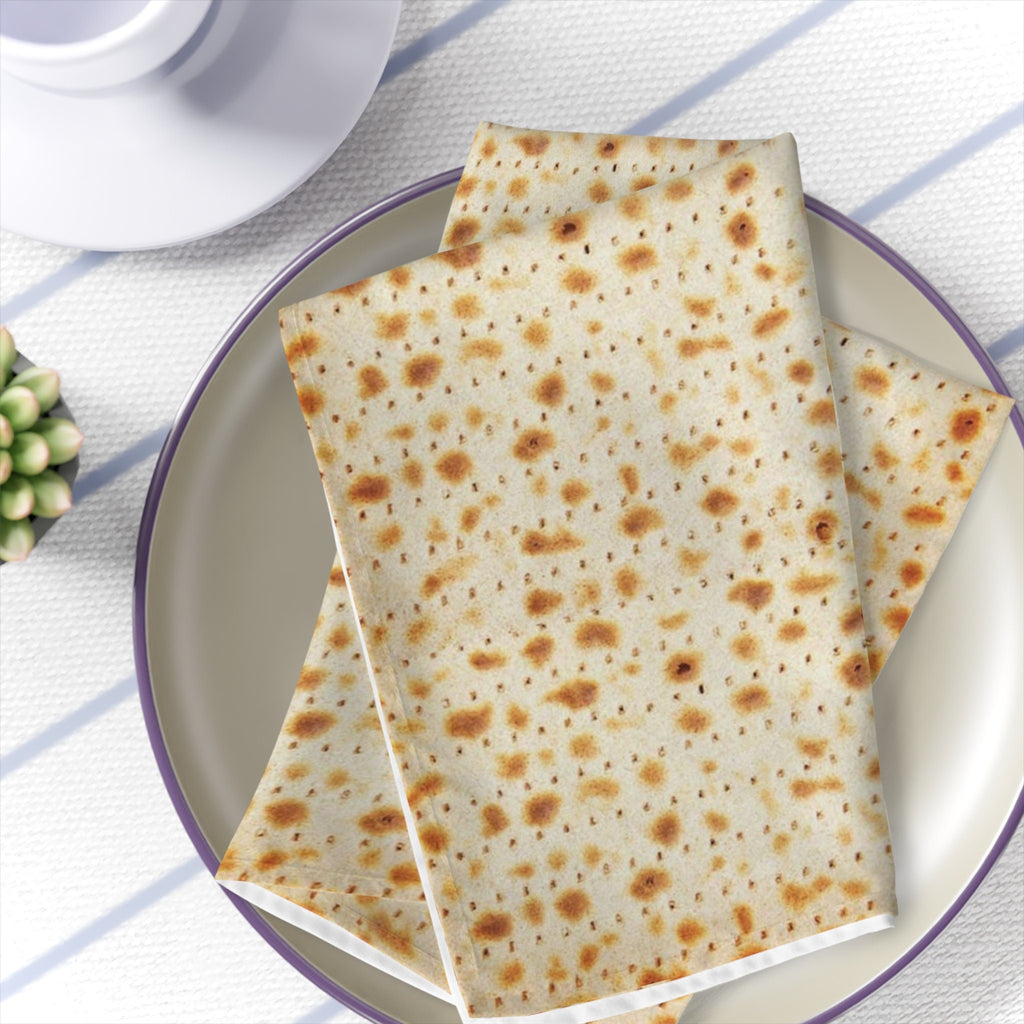 Matzah Cloth Napkins Set of 4 Napkin Passover Pesach Israel Table decor home Gift her Matza Jewish Holiday Cover art Israeli Artist Gifts