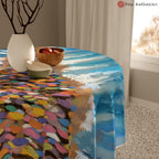 Passover Splitting of the Sea Table Runner Tablecloth Pesach Gifts Israeli Artist Home Decor Table Setting Unique Passover Decoration Pesach