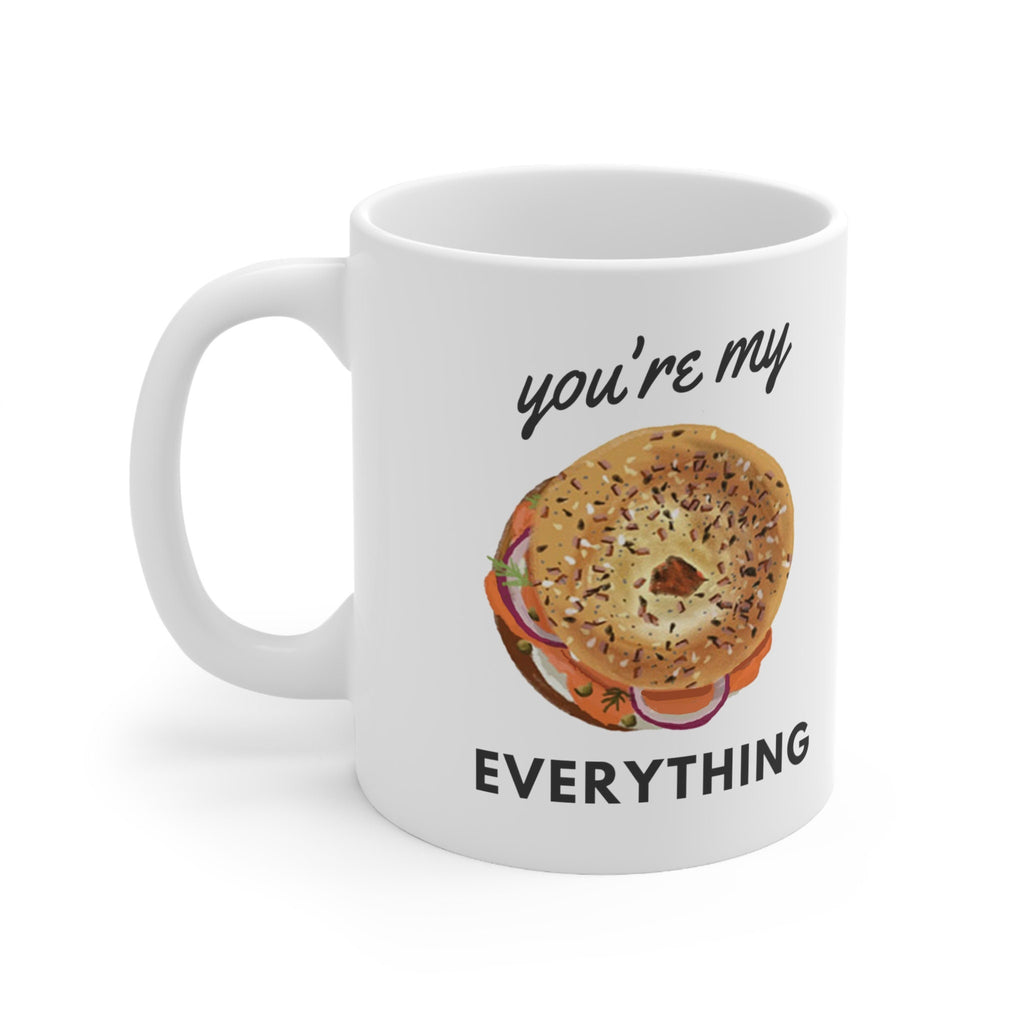 Everything Bagel Mug, You are EVERYTHING | tea cup, coffee cup | Ceramic Mug 11oz | work mug, gift mug, morning mug | Everything bagel