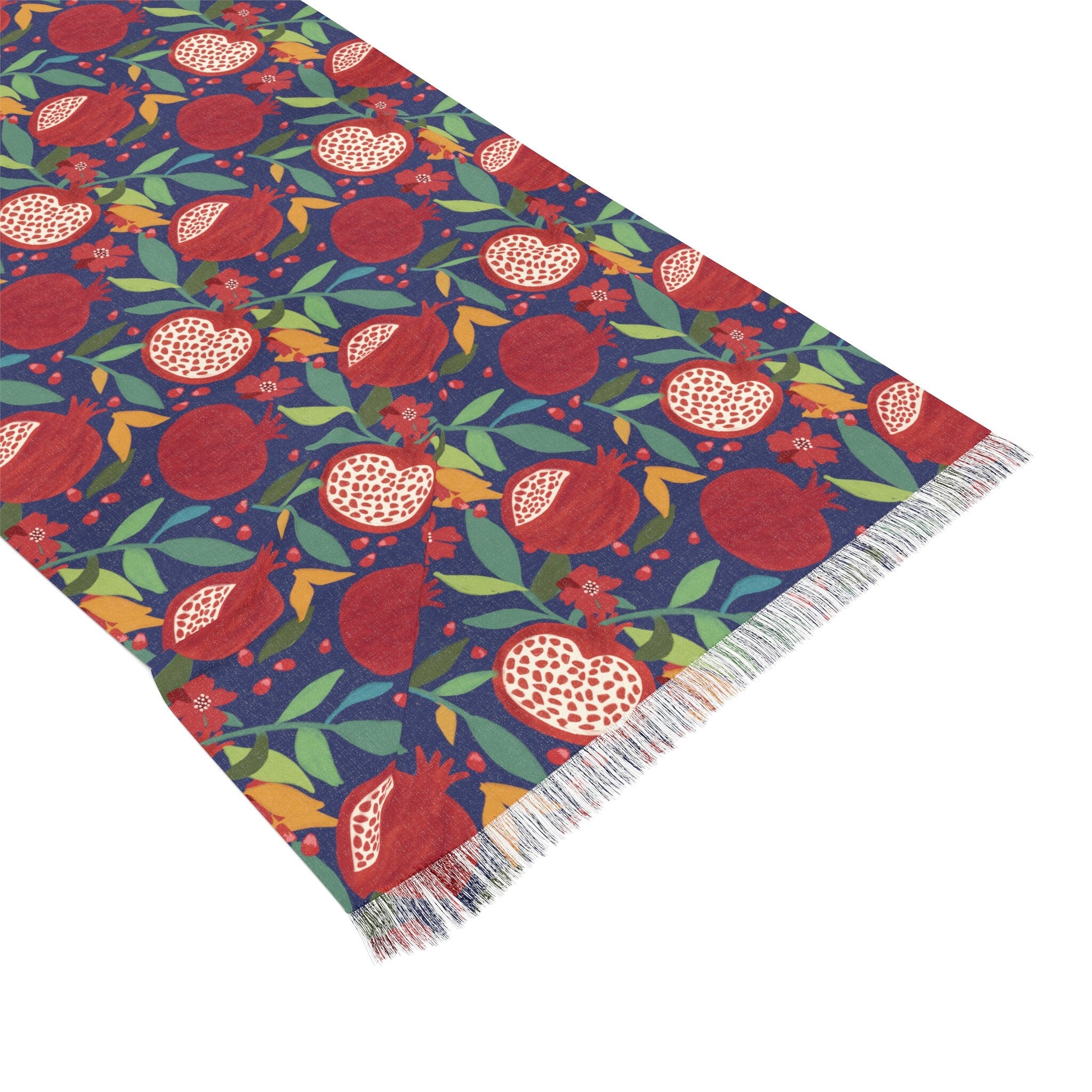 Pomegranates of Israel Scarf Head Headwrap Fruit Scarves Women fabric Hair Cover Covering Jewish Israeli Artist Fruits Art Am Yisrael Chai