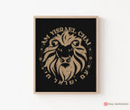 Am Yisrael Chai Wall Art Print Poster Jewish Home Decor Israel Gift Hebrew Israel Art Framed or Unframed Israeli Artist Design Lion Zion Art