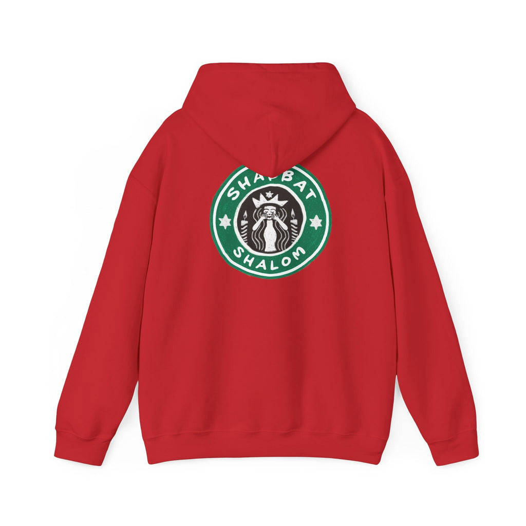 Starbucks Shabbat Shalom Hoodie Unisex Heavy Blend Hooded Sweatshirt, graphic, israel, art, jewish, jewish gift Israelite, Israeli Pride