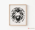 Am Yisrael Chai Wall Art Print Poster Jewish Home Decor Israel Gift Hebrew Israel Art Framed or Unframed Israeli Artist Design Lion Zion Art