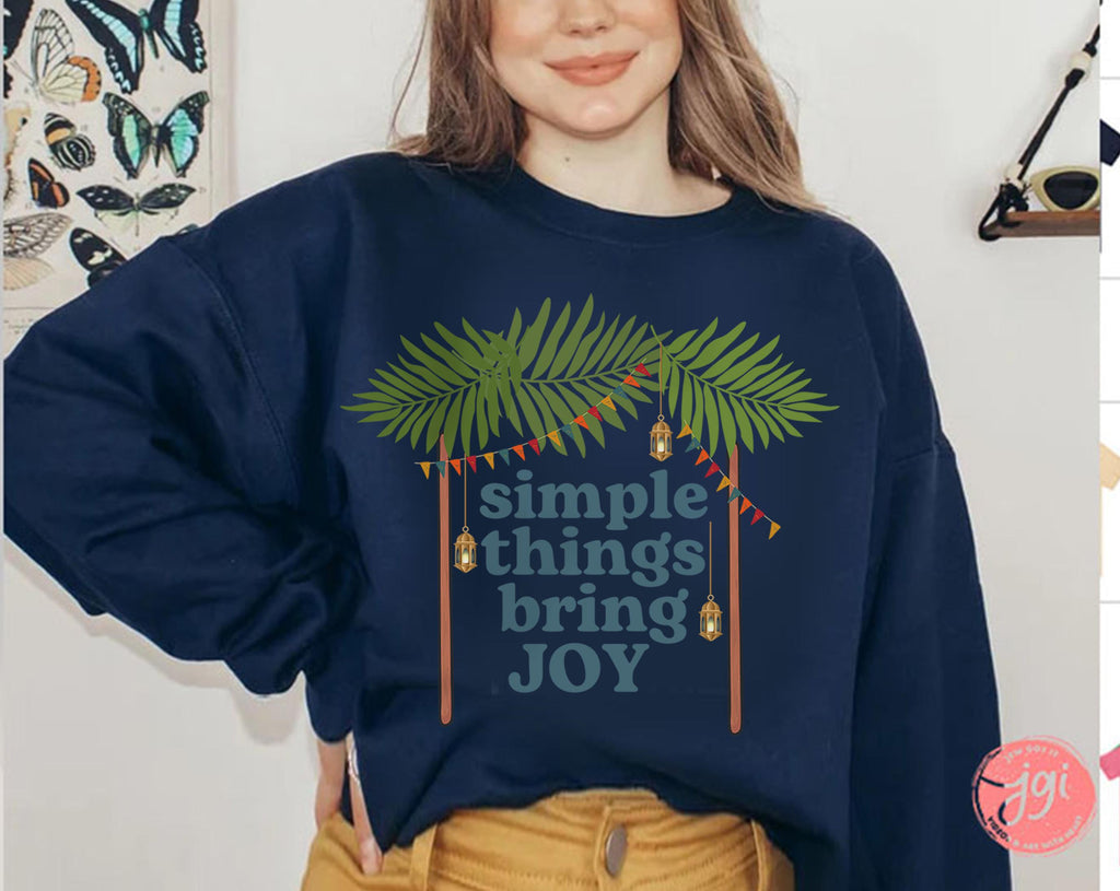 Sukkot Joy Shirt Unisex Rosh Hashanah Israeli Artist tshirt Sweatshirt Sukkah Feast of the Tabernacle Decoration gift kid Jewish Holiday