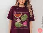 Watermelon Shirt Tel Aviv Market Am Yisrael Chai graphic tees tshirt jewish gift Israeli Artist Hashana Jewish Art Holiday Gifts Shana Tova