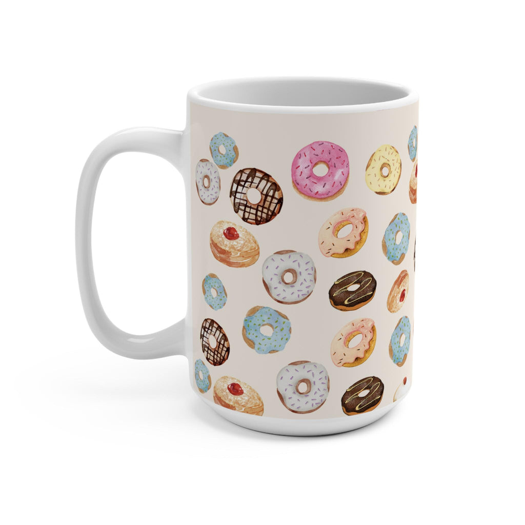 Donut Mug 11oz 15oz Am Yisrael Chai Hanukkah gifts jewish art coffee Ceramic Israel jewish food art dessert Israeli Artist Israel Art