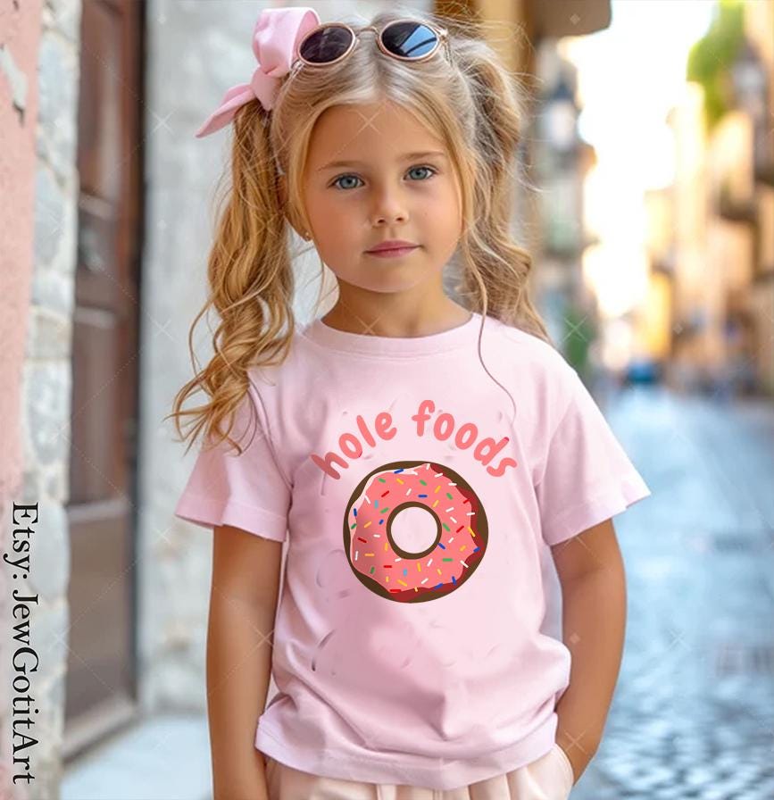 Donut Shirt hole foods Tshirt unisex Pink Donut Shirt woman man shirt jewish gift, Israel Art Jewish Shirt Hanukkah Israeli Artist Holiday