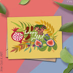 8 Sukkot Holiday Greeting Cards, Israel art, fruits Israel, Lulav Etrog, Art Jewish Holiday Greeting Cards, Sukkah, feast of tabernacles