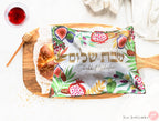 Challah Cover 7 Species of Israel Art hand drawn Jewish Holiday Art Israeli Artist Table Decor Bread covering Kiddush Shabbat Shalom Shabbos