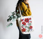 Flower Market Tel Aviv, Kalanit flower of Israel, gift, flower tote bag, flower bag, tote bag, cotton bag, israel, shopping bag, jewish gift