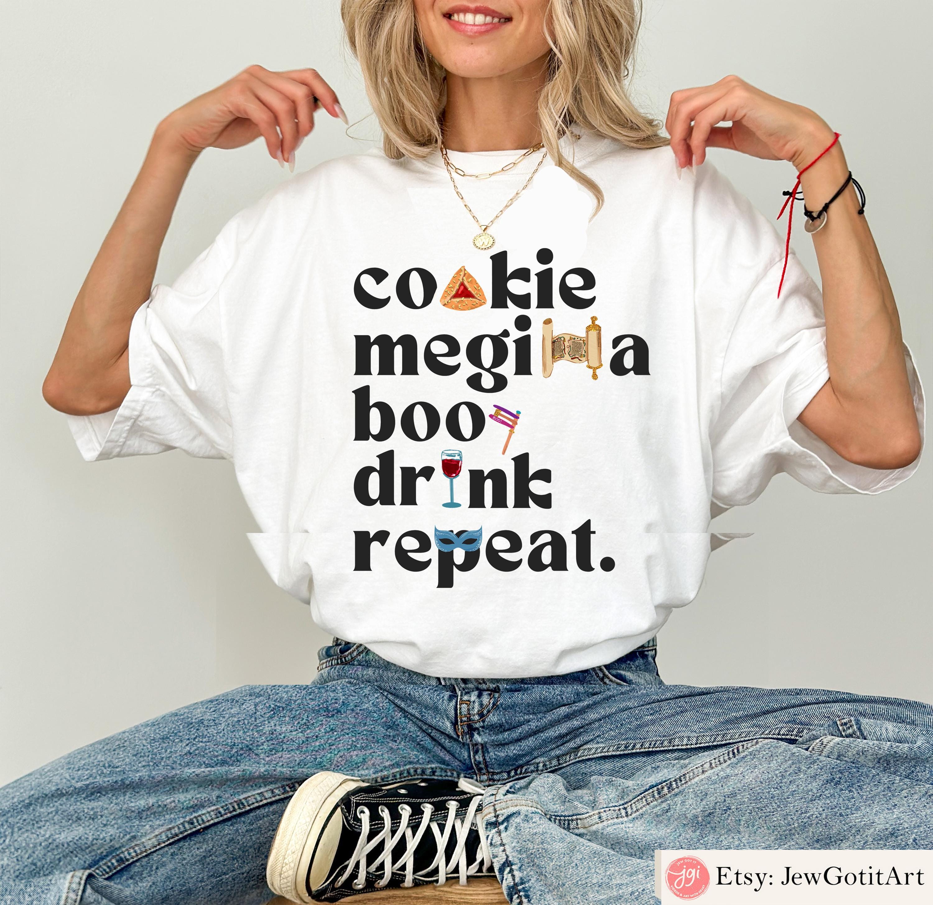 Purim T-Shirt Costume Hoodie Sweatshirt Shirt Israeli Artist Jewish Gift Israel Sweater Am Yisrael Chai Purim Costume Megillah Hamantaschen