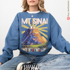 Shavuot Sweatshirt Shirt Mount Sinai Jewish Art Am Yisrael Chai T-Shirt Bible Gift Shavuos Holiday Shirt Jewish Gift Israeli Artist Design