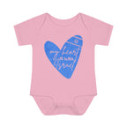 Israel Love Heart Baby Onesie Infant Baby Rib Bodysuit, my heart is with Israel, i stand with Israel, baby gift, jewish gift, israel pride