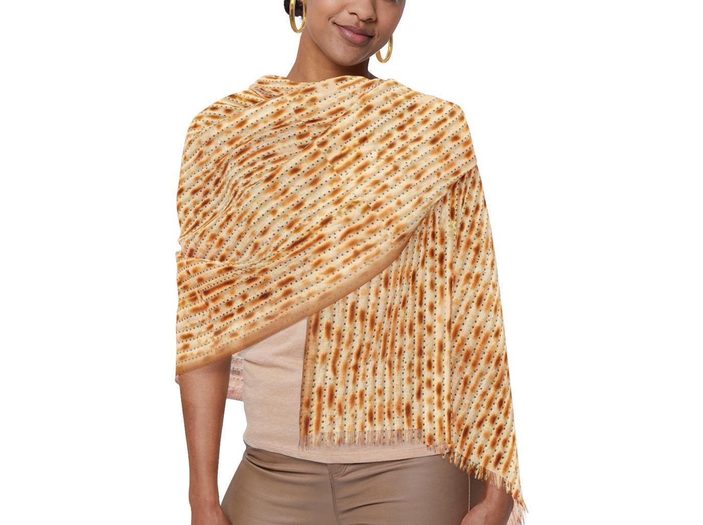 Matzah Scarf Passover Gift Light Men Women Hair Cover Covering Jewish Israeli Artist Am Yisrael Chai Headwrap Passover Gifts Pesach gifts