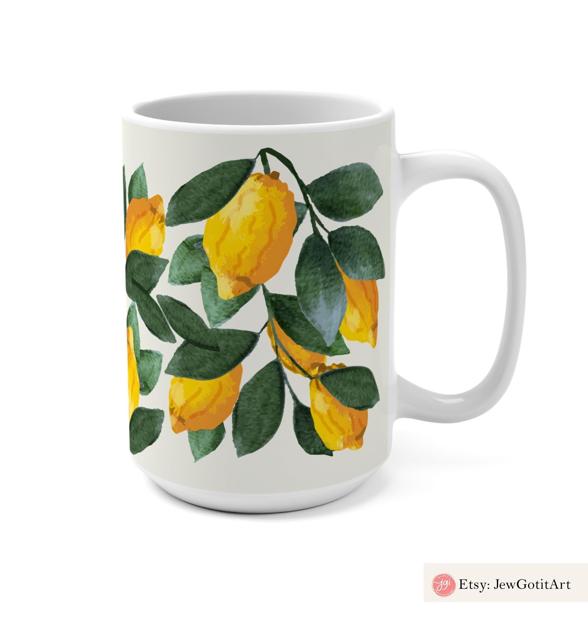 Etrog Sukkot Mug 11oz 15oz Am Yisrael Chai jewish art coffee Ceramic Israel jewish gift Rosh Hashanah Gift Feast of Tabernacle Israel Art