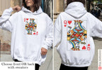 Haman Joker Queen Esther T-Shirt Purim Sweatshirt Unique Purim Costume Israeli Artist Jewish Gift Am Yisrael Chai Queen of Hearts Card Shirt