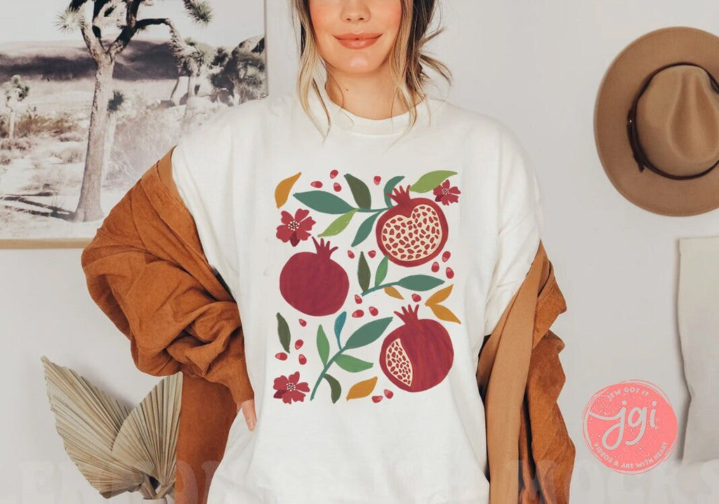 Israel Pomegranate Shirt Jewish TshirtHebrew shirt woman shirt, t-shirt women trendy, Vintage Cotton Rosh Hashanah 1 Unisex Tee fruit shirt