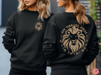 Am Yisrael Chai Lion Zion Sweater Front Back Design Unisex Crewneck Sweatshirt Israel sweater Jewish gift hanukkah gift, proud jew israelite