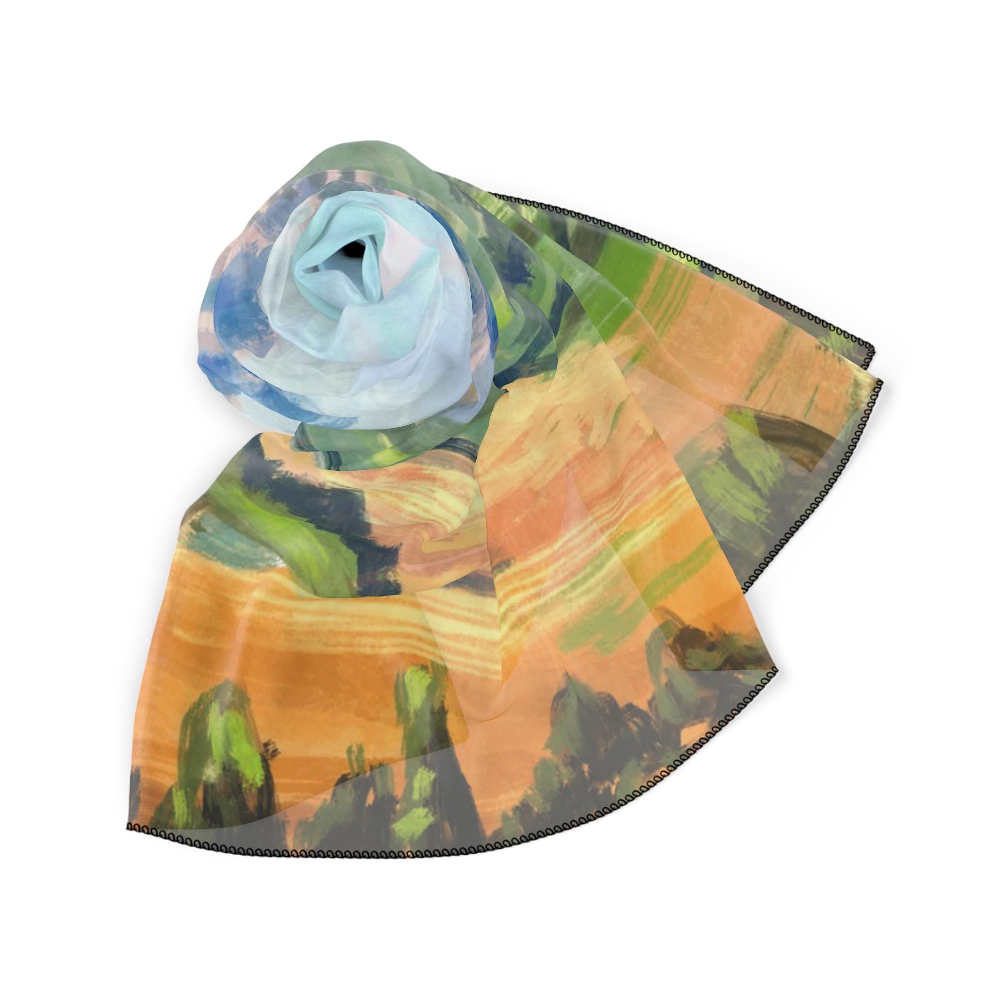 Tel Aviv Beach Scarf Israel Head Headwrap Scarves Women fabric Hair Cover Covering Jewish Israeli Artist Art Am Yisrael Chai Jewish Gifts