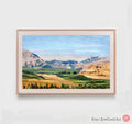 Israel Hills and Vineyards Wall Art Poster Print Painting Mountains Jewish Israel Jewish gift prints gifts Israeli Artist City Judean Hills