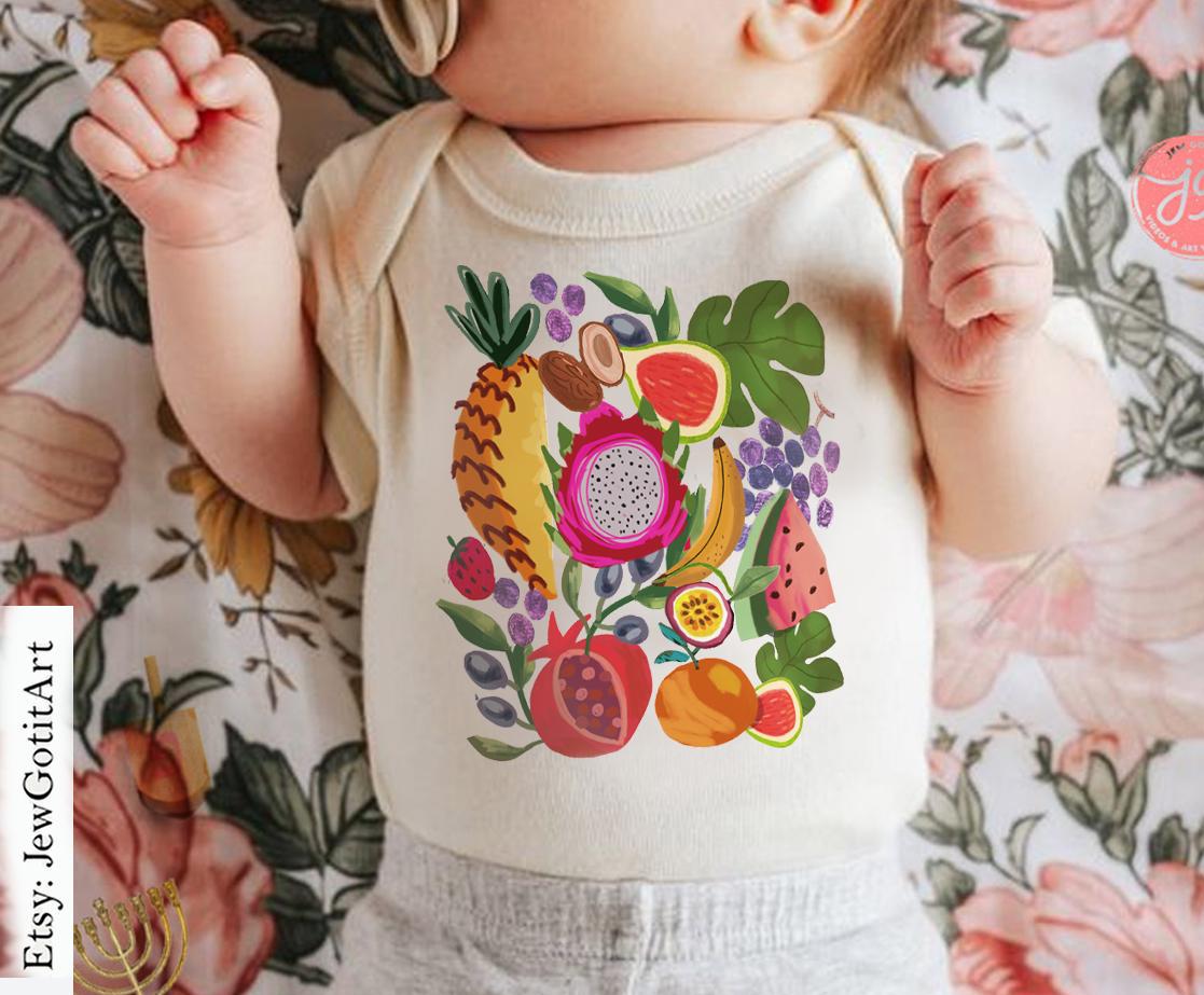 Israel Friuts Tshirt unisex Shirt woman man Sweatshirt kid shirt gifts Israel Art Design Jewish Shirt Hanukkah Israeli Artist Fruit Art