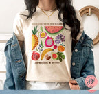 Jerusalem Fruit Market TShirt, Machane Yehuda Shuk, fruit bag, trendy shirt, israel aesthetic, jewish gift, market shirt, women, israel art