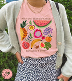 Jerusalem Fruit Market TShirt, Machane Yehuda Shuk, fruit bag, trendy shirt, israel aesthetic, jewish gift, market shirt, women, israel art