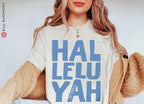 Halleluyah Shirt Am Yisrael Chai T-Shirt Jewish Pride Tee Israel Graphic Hallelujah Art Shirt Hebrew Gift for Israel Supporters Hebrew Shirt