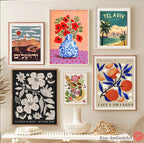 Flower Market Wall Art Poster Israeli Artist Gift Jewish Pride Apparel Am Yisrael Chai Flowers Art Design Hebrew Living room Kitchen Decor