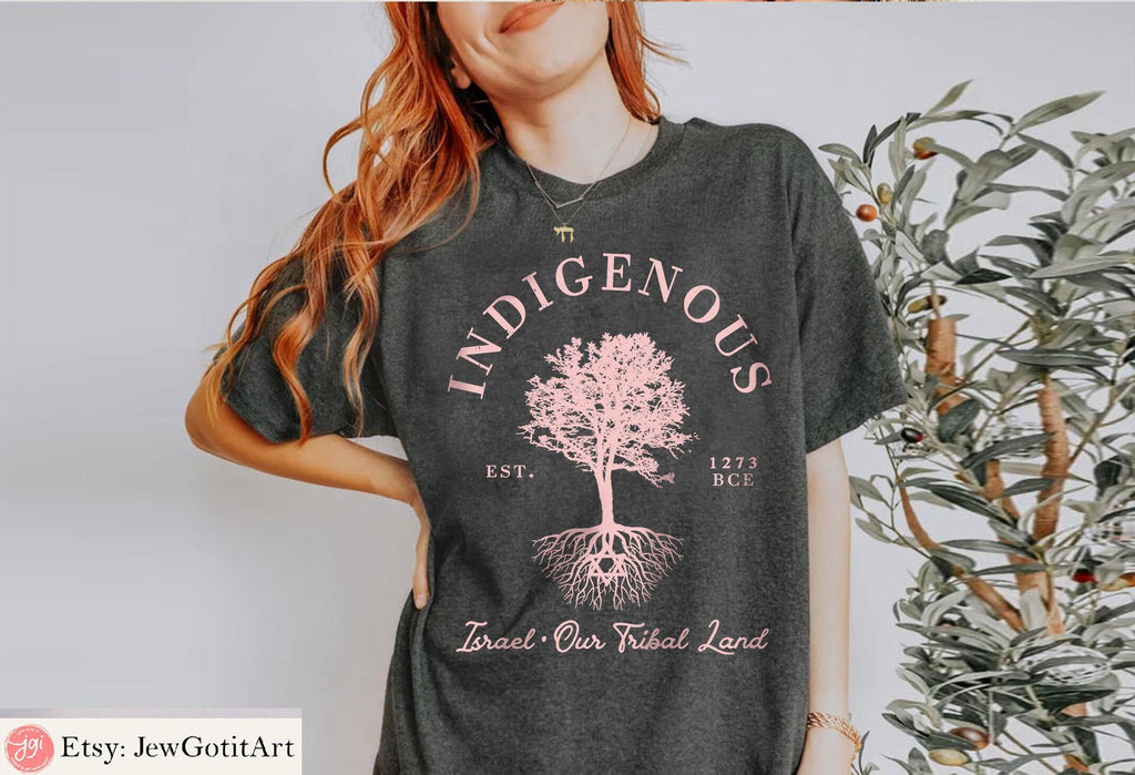 Indigenous Israel Tribal Land T-Shirt: Jewish Heritage Tree Graphic