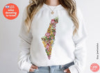 7 Fruits Israel Sweatshirt State Shape Produce Fruits 7 species fruit sweater woman jewish gift Israeli Artist Sweater Gift for her Purim