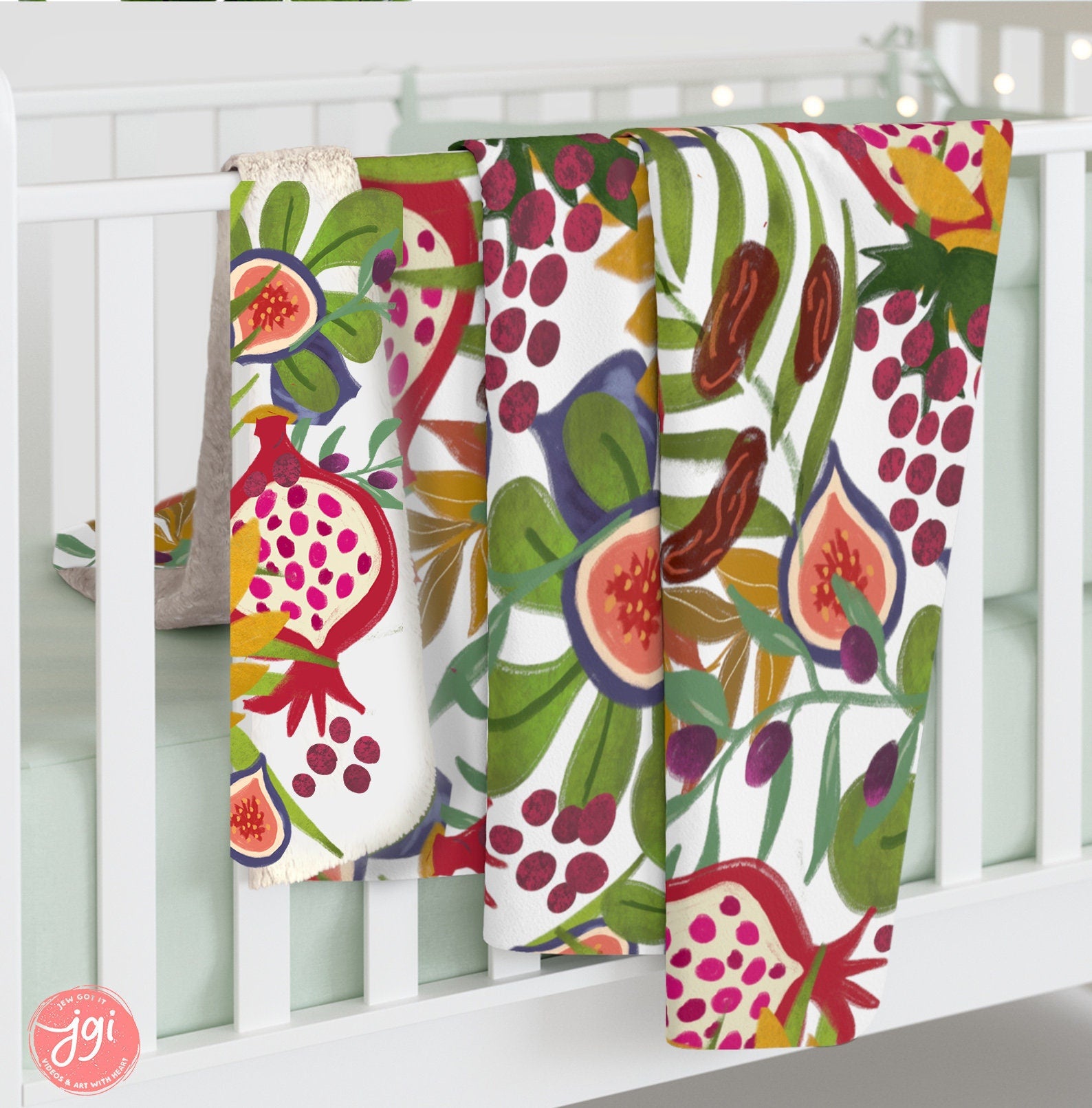 7 Species of Israel Blanket Velveteen Plush, throw blankets, 30x40 50x60 60x80 Israel Art Jewish Hanukkah Gifts gift Fruit Pomegranate chai