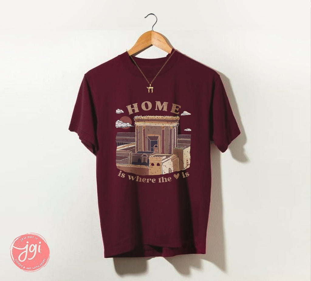 HOME Third Holy Temple | Jerusalem | Jewish shirt, vintage shirt, Jerusalem city, trendy shirt, Jewish gift, Jewish Art Israel Artist Gift