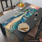 Passover Matzah Cover Splitting of the Sea Set & Afikomen Set Israel Table Runner Jewish Art Gift Pesach Table Decor Seder Table Red Sea Art