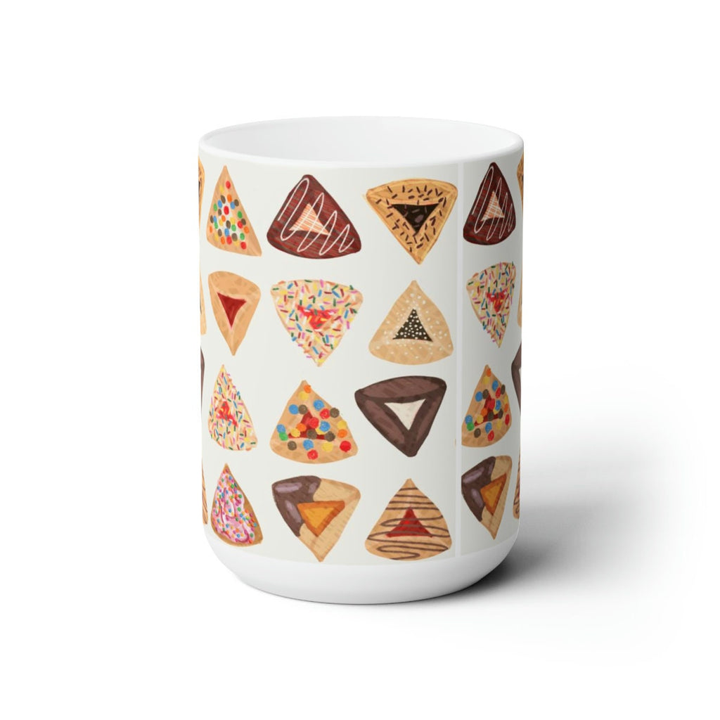 Hamantaschen Purim Cookie Mug Jewish gift Israel art Israeli artist coffee cup coffee mug tea Ceramic 11oz 15oz work gifts Jewish Holiday