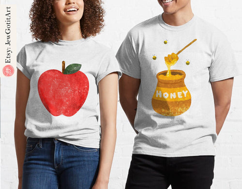 Apple Honey Matching Shirts  Onesie for Rosh Hashanah Am Yisrael Chai Jewish Gift for Toddlers Shana Tova Holiday Gifts Mother Daughter