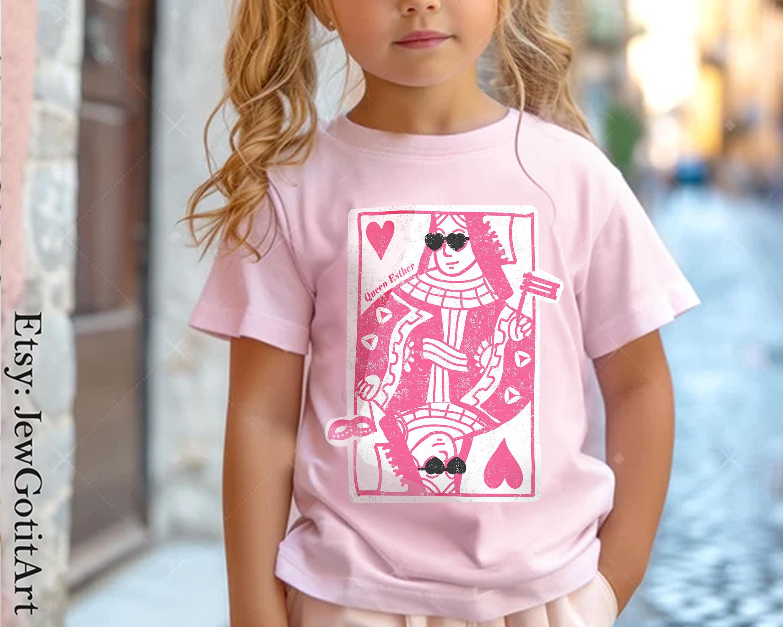 Queen Esther Hoodie Sweatshirt T-Shirt Purim Costume Israeli Jewish Holiday Gift Am Yisrael Chai Queen of Hearts Card Shirt Jewish Gifts