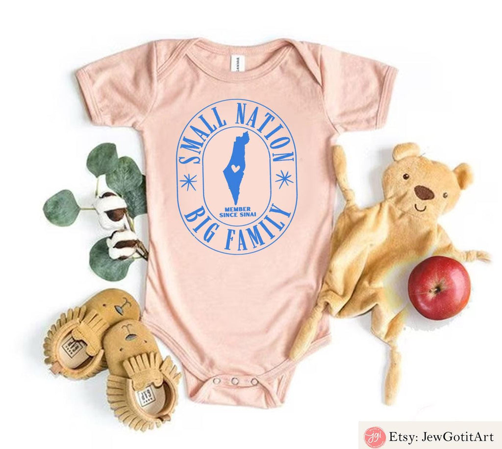 Israel Nation Shirt Small Nation Big Family gifts Adult Tshirt Onesie jewish gift rosh hashana toddler Israeli Artist Jewish Am Yisrael Chai