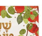 Personalized Rosh Hashanah Challah Cover Apple Honey Bee Israel Art Rosh Hashana Jewish Holiday Israeli Artist Table Decor Bread covering