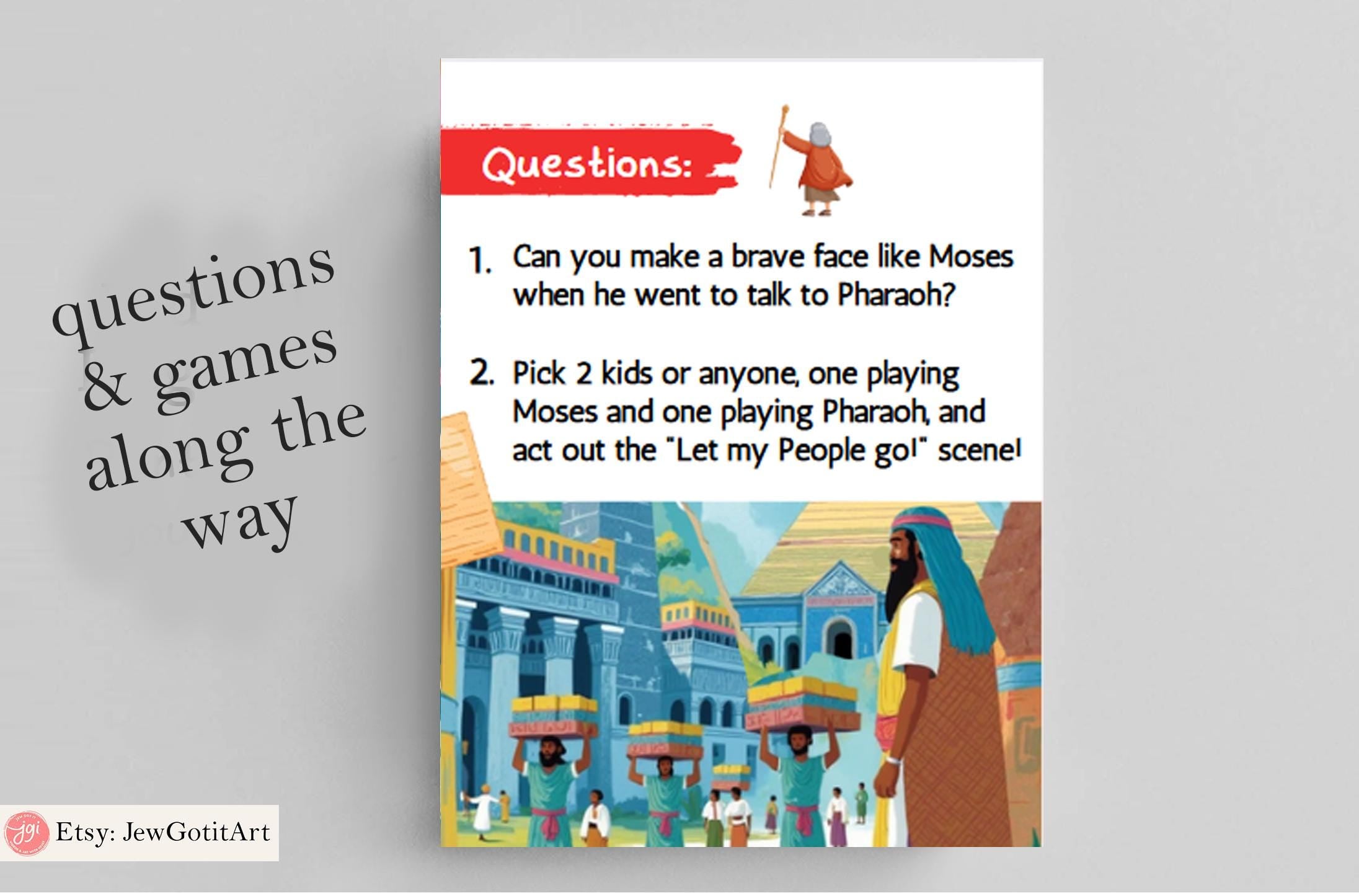 Kids Haggadah Printable Download Fun Passover Seder Joke Page Seder Questions Passover Table Game Seder Night Activity Passover Gift