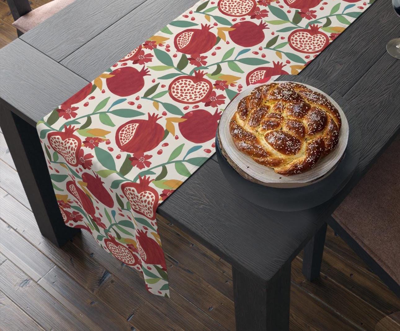 Personalized Shana tova Apple & Honey Table Runner Jewish gift Jewish holiday Israel Rosh Hashanah jewish gift, Israel, dinner table custom