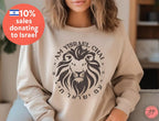 Am Yisrael Chai Sweater Lion Zion, Unisex Crewneck Sweatshirt, Israel sweater, Jewish gift, hanukkah, hanukkah gift, proud jew, israelite