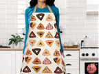 Purim Hamantaschen Apron Cookie kitchen jewish gifts israel art Mishloach Manot gifts kitchen decor apron women pattern Israeli Artist