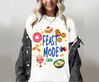 Hanukkah Shirt • Feast Mode on Latke • Donut Art Sweatshirt • Unisex Jewish Gift • Israeli Artist • Israel Chanukah חנוכה T-Shirt
