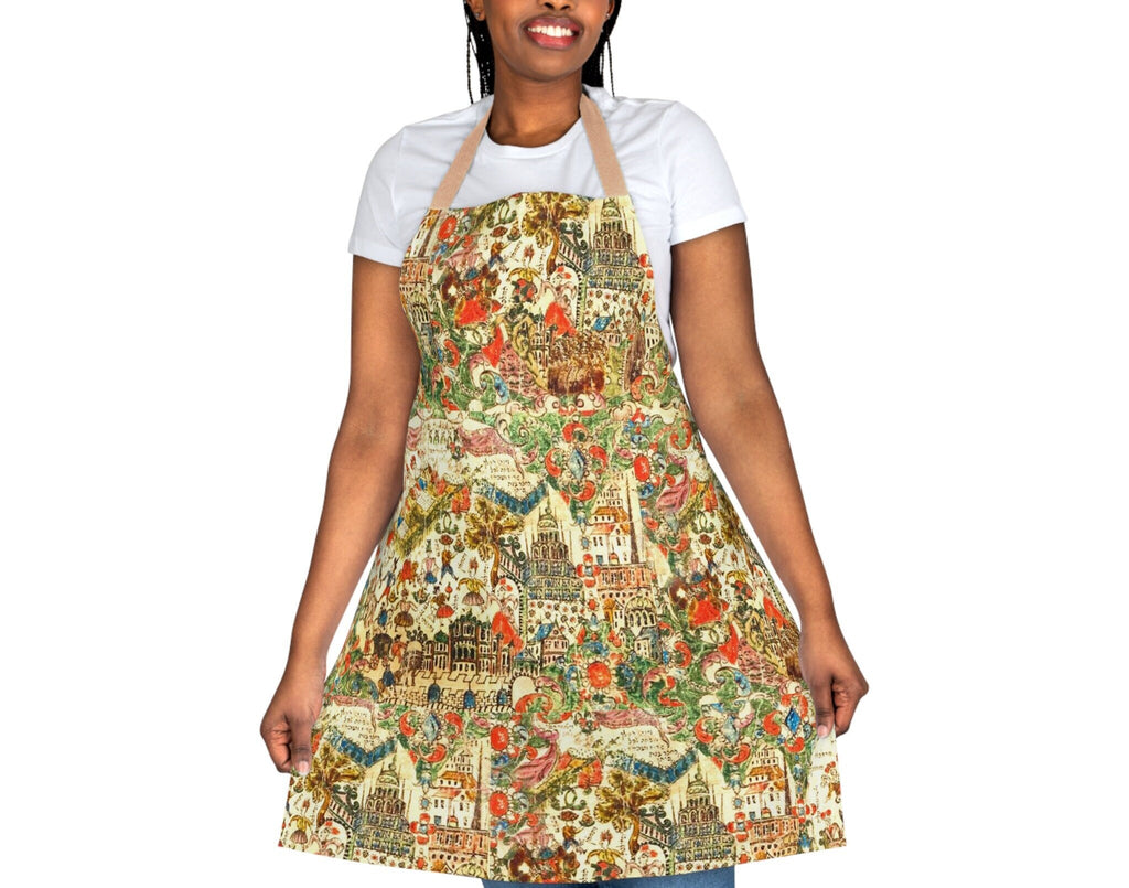 Purim Megillah Apron kitchen gifts israel art Mishloach Manot gifts kitchen decoration costume apron women pattern Israeli Artist Judaica